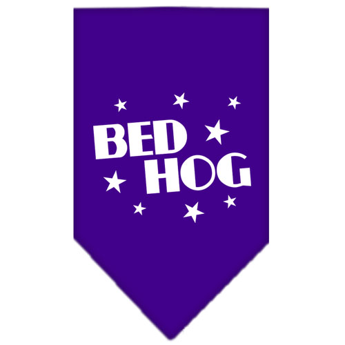 Bed Hog Screen Print Bandana Purple Large